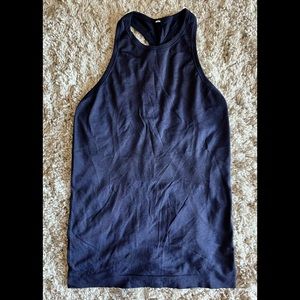 Lululemon T racer back tank top. Dark navy blue. Size 6